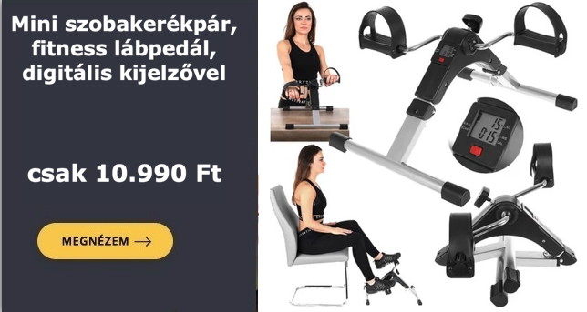 🌞 Mini szobakerékpár, fitness lábpedál, lábtornagép digitális kijelzővel csak 10.990 Ft